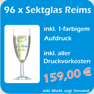 Sektgläser mit Aufdruck